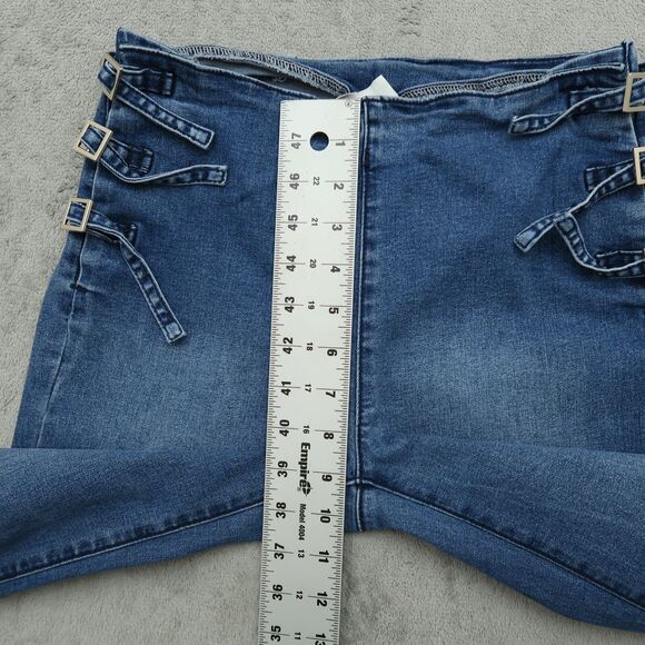 LITZ Premium Jeans Women's Size 27 Blue Mid-Rise Flare Denim Pants 31" Inseam - Picture 6 of 16